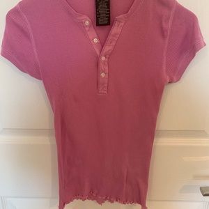 Ralph Lauren Pink Henley Top